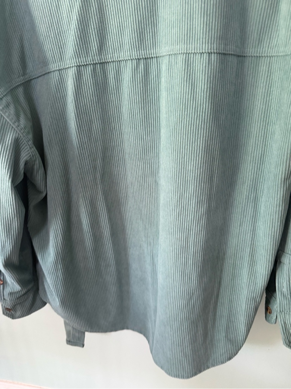 Light Sage Corduroy Button-Up Shirt Size Large - Picture 10 of 10